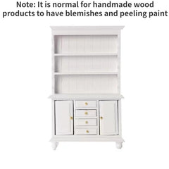 Dollhouse Wooden Wardrobe Mini Cabinet Bedroom Furniture Kit