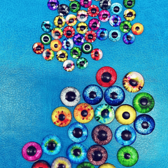 Glass Eye Beads Doll Glass Gems Christmas Halloween