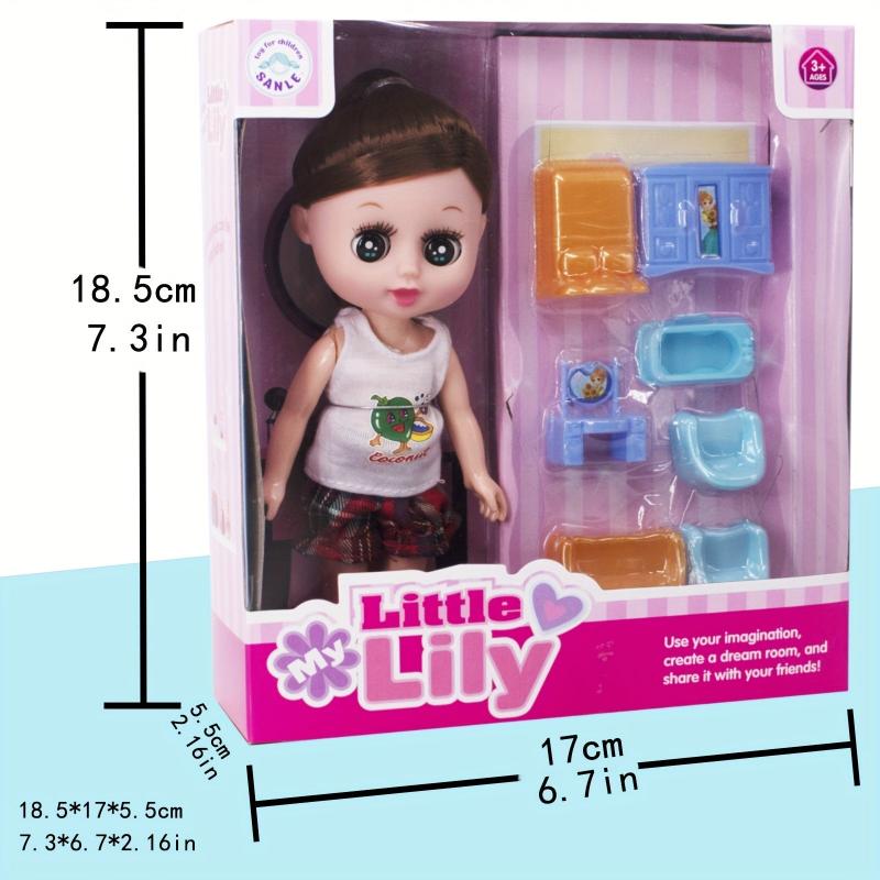15-Piece Princess Doll Toy Set with Furniture & Accessories