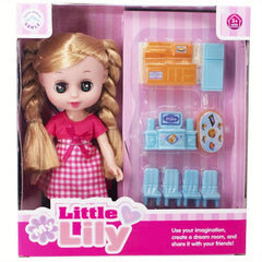 15-Piece Princess Doll Toy Set with Furniture & Accessories