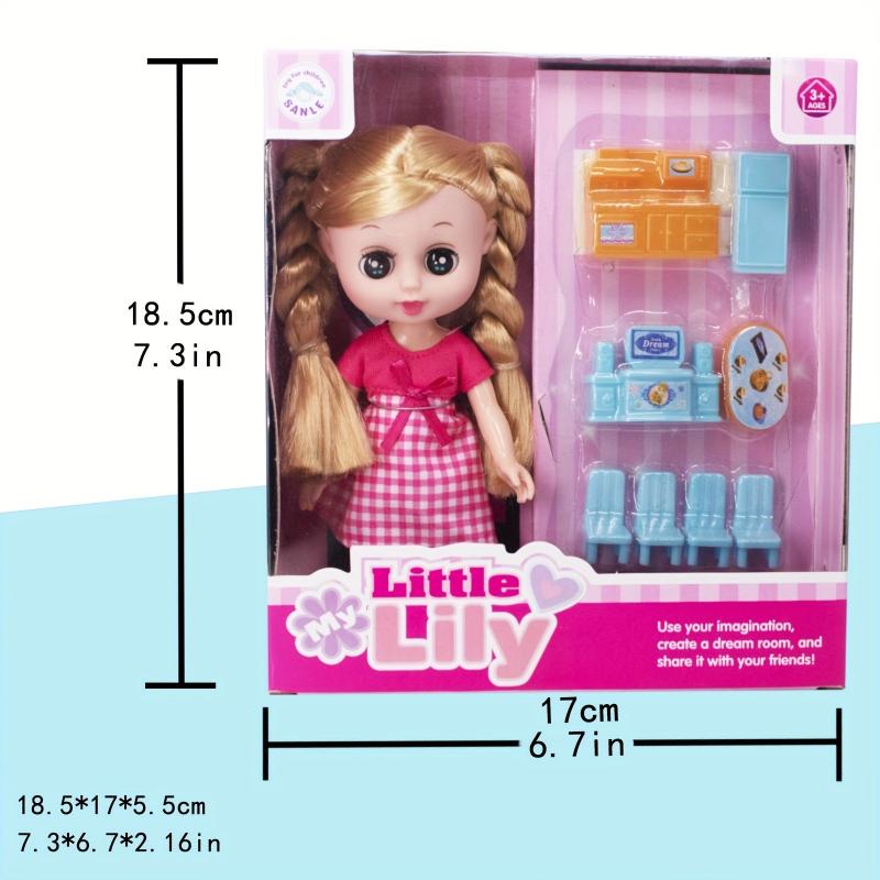 15-Piece Princess Doll Toy Set with Furniture & Accessories