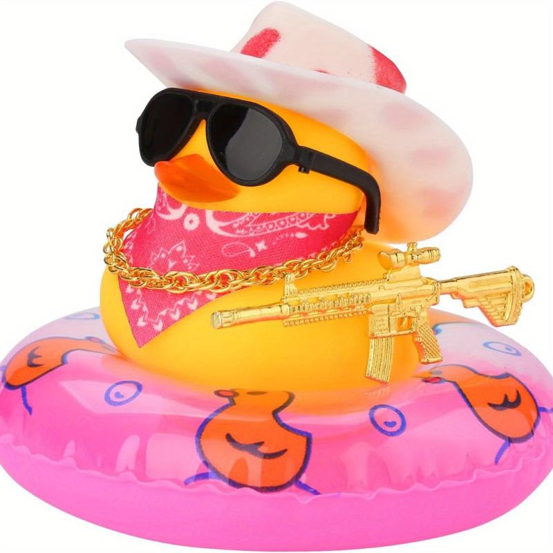 Bathtub Beach Bath Toys Water Play Yellow Duck Cowboy Hat Sunglasses Necklace