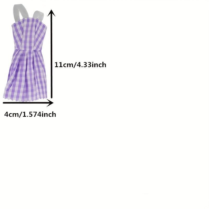 Doll Outfit Set Shoes Boots Mini Dress Handbags Crown Hangers Glasses