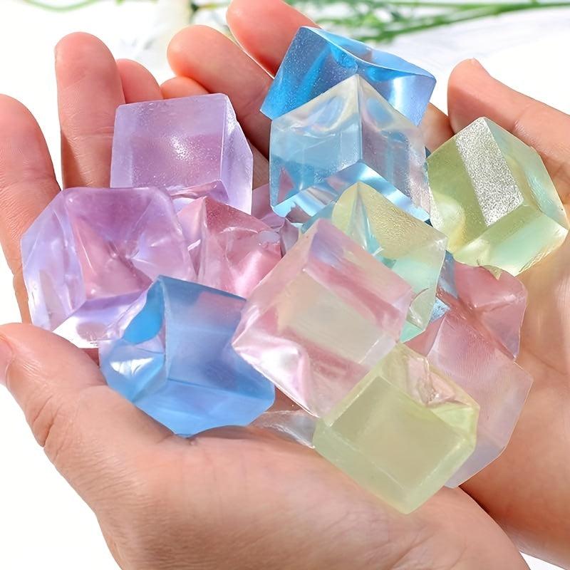 5 Pack Soft Squishy Ice Cake Cube Stress Balls Anxiety Toys Kids ADHD