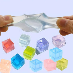 5 Pack Soft Squishy Ice Cake Cube Stress Balls Anxiety Toys Kids ADHD