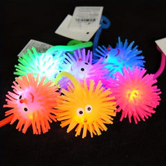 3pcs LED Puffer Ball Stress Balls Glow In Dark Fidget Toy for Party Favors