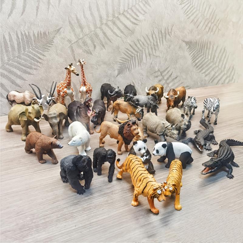 Realistic Jungle Animal Figures Set for Learning Play