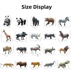 Realistic Jungle Animal Figures Set for Learning Play