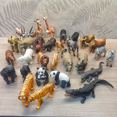 Realistic Jungle Animal Figures Set for Learning Play