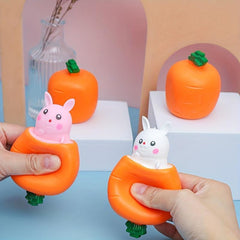 Squishy Carrot Rabbit Squeeze Ball Radish Rabbit Stress Fidget Toy