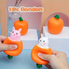 Squishy Carrot Rabbit Squeeze Ball Radish Rabbit Stress Fidget Toy
