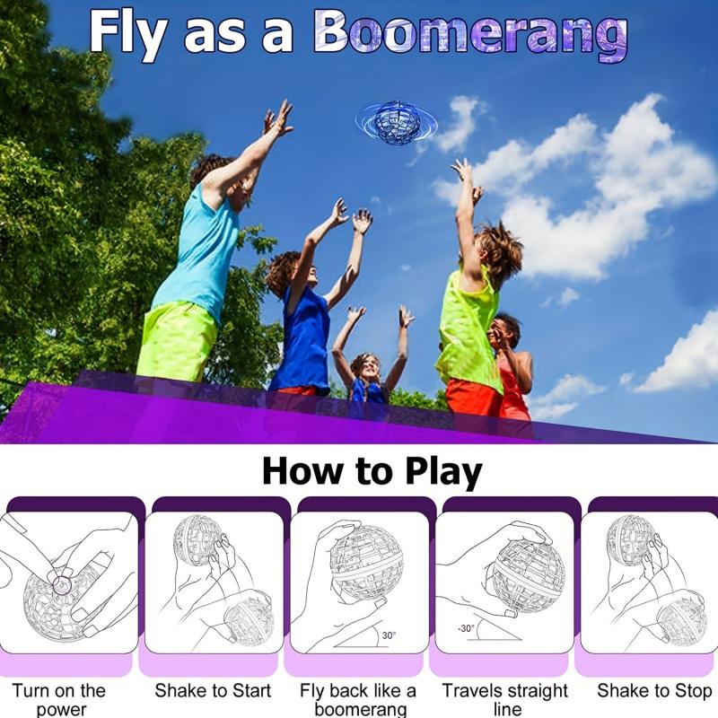 Hand Controlled Flying Ball Toy Spinner for Kids
