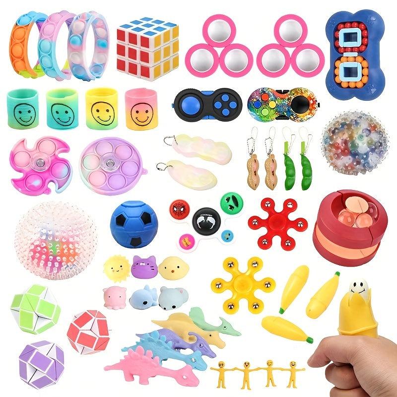 100pcs Random Fidget Toys Surprise Bag Antistress Relief Kids Christmas Gift