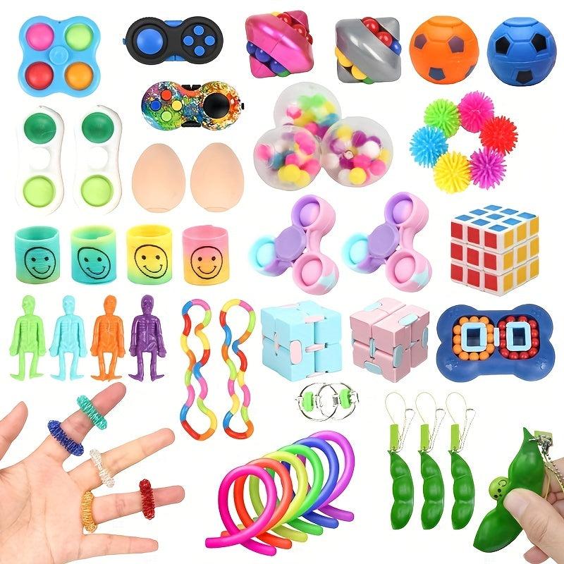 100pcs Random Fidget Toys Surprise Bag Antistress Relief Kids Christmas Gift