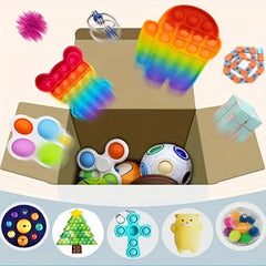 100pcs Random Fidget Toys Surprise Bag Antistress Relief Kids Christmas Gift