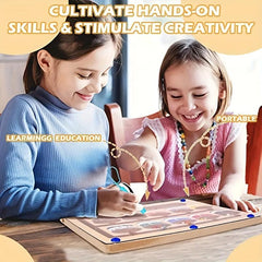 Montessori Wooden Magnet Puzzle Game Board for Toddlers