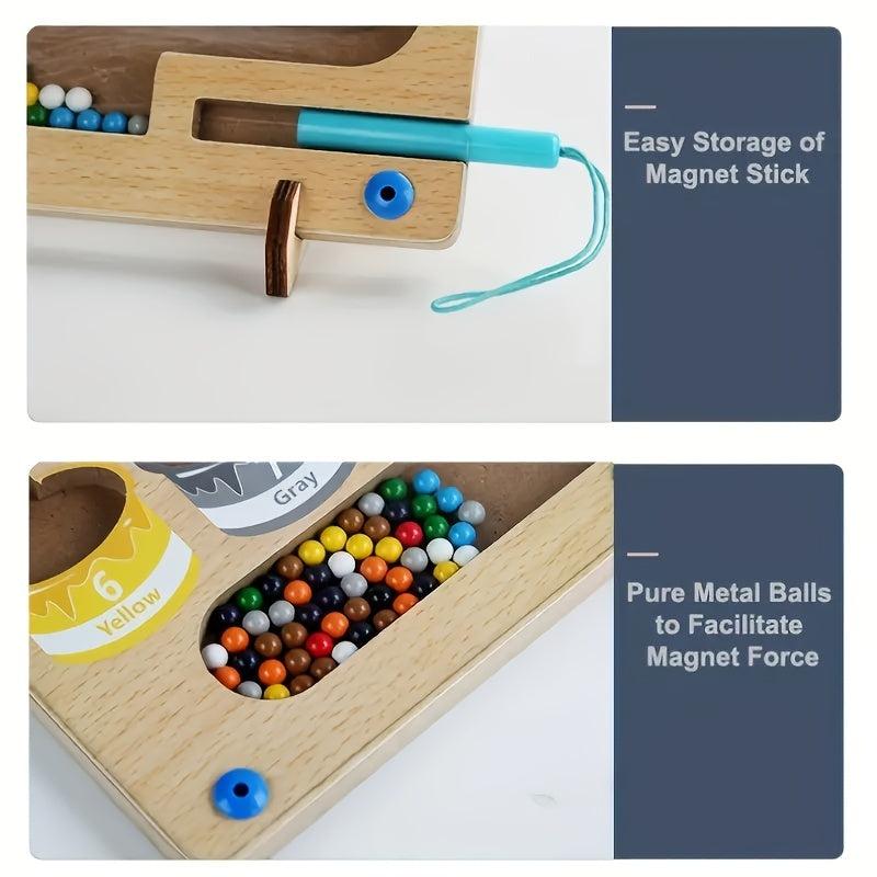 Montessori Wooden Magnet Puzzle Game Board for Toddlers