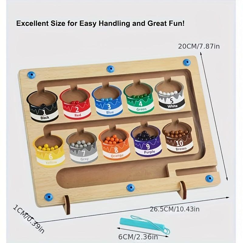 Montessori Wooden Magnet Puzzle Game Board for Toddlers