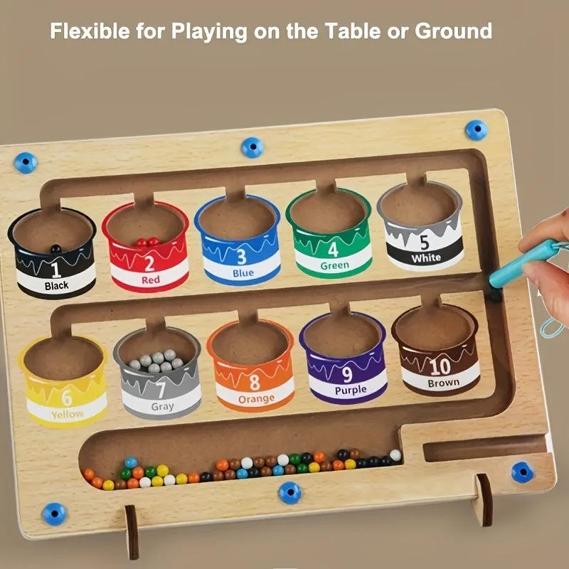 Montessori Wooden Magnet Puzzle Game Board for Toddlers