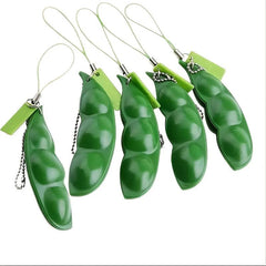 Peapods Fidget Keychain Soybean Toys for Stress Relief