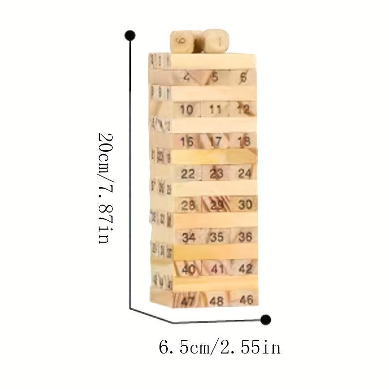 Jenga Classic Game With Hardwood Blocks Stacking Tower Game