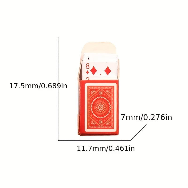 3D Mini Food & Poker Cards for Dollhouse Decor
