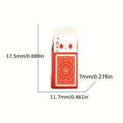 3D Mini Food & Poker Cards for Dollhouse Decor