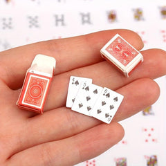 3D Mini Food & Poker Cards for Dollhouse Decor