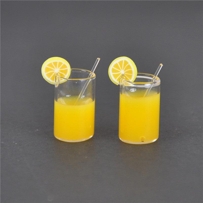 Mini Lemon Cup Ornaments for 1:12 Doll House Simulation