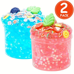 2 Pack Soft Premade Jelly Crystal Slime Set