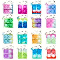 40Pcs 24Pcs Mini Pop Fidget Toy Pack Kit Keychain Stress Relief Hand Toys