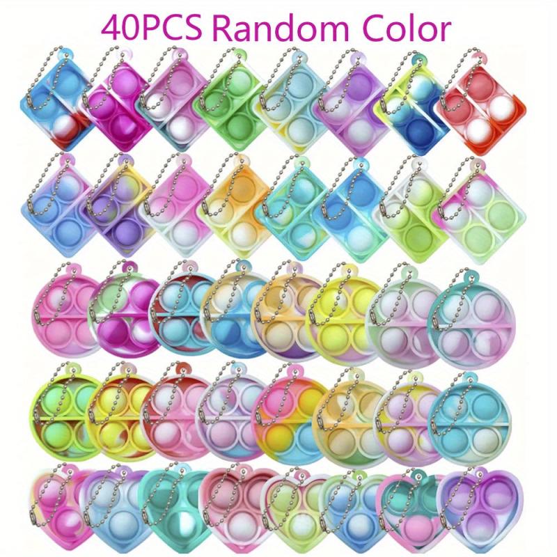 40Pcs 24Pcs Mini Pop Fidget Toy Pack Kit Keychain Stress Relief Hand Toys