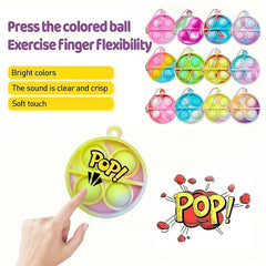 40Pcs 24Pcs Mini Pop Fidget Toy Pack Kit Keychain Stress Relief Hand Toys