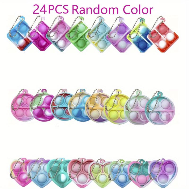 40Pcs 24Pcs Mini Pop Fidget Toy Pack Kit Keychain Stress Relief Hand Toys