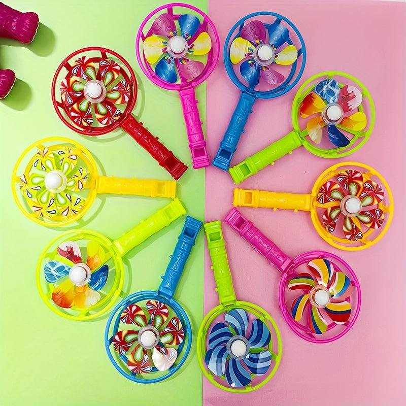 10pcs Candy Whistle Windmill Small Toy Funny Whistle Windmill Gift