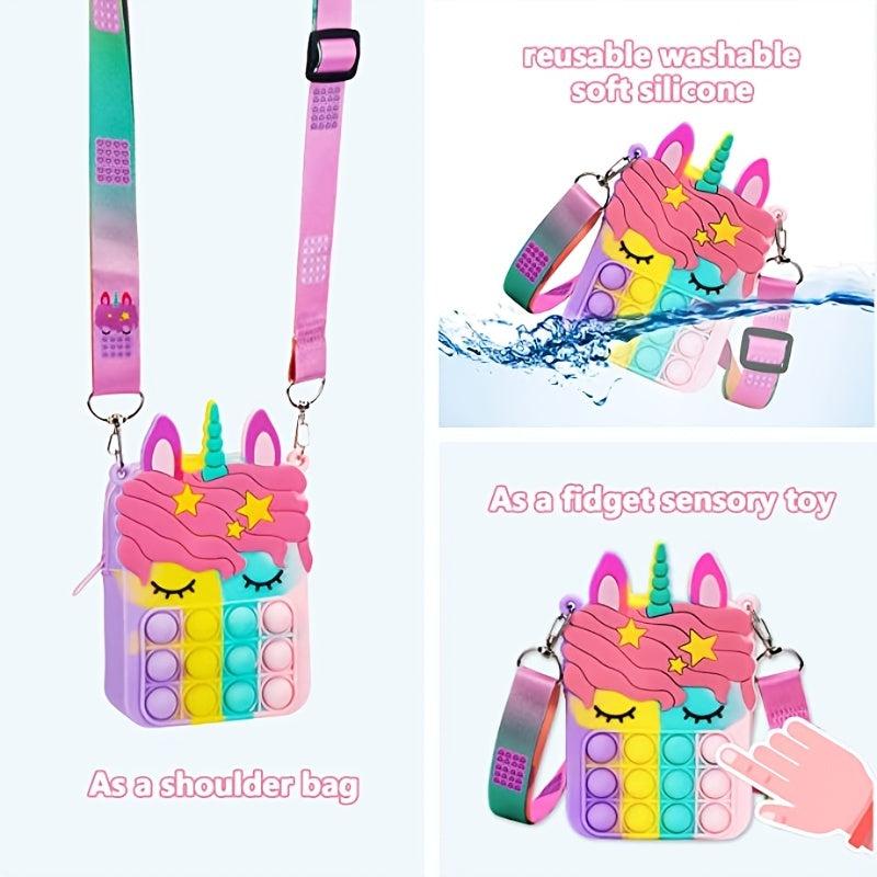 Unicorn Pop Purse Pop Bag With Unicorn Pop Toy