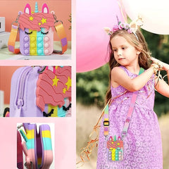 Unicorn Pop Purse Pop Bag With Unicorn Pop Toy