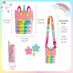 Unicorn Pop Purse Pop Bag With Unicorn Pop Toy