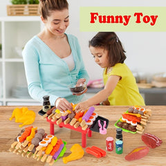 BBQ Cooking Play Toy Barbecue Kitchen Cooking Playset for Kids