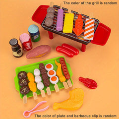 BBQ Cooking Play Toy Barbecue Kitchen Cooking Playset for Kids