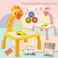 Kids Drawing Projector Painting Board Table Educational Toys