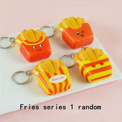 6pcs Soft Slow Bounce Cartoon Food Pinching Music Toys