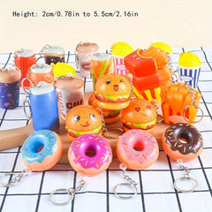 6pcs Soft Slow Bounce Cartoon Food Pinching Music Toys