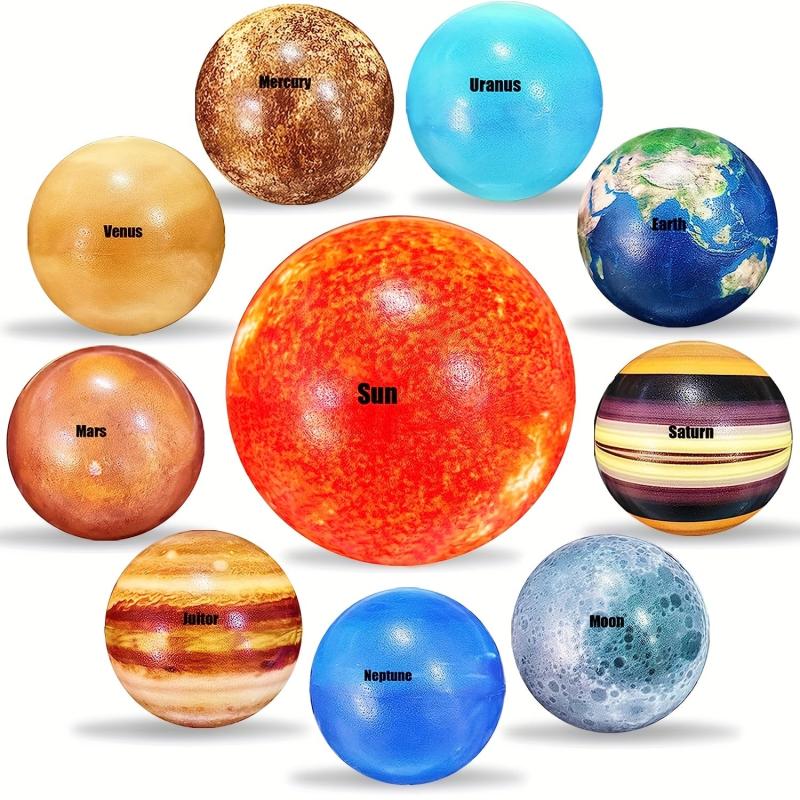 10pcs Solar System Planet Stress Balls Educational Toys