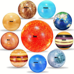 10pcs Solar System Planet Stress Balls Educational Toys