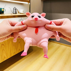 Pink La La Pig Toy Vent Pig Whole Person Pinch Music Decompression Toy