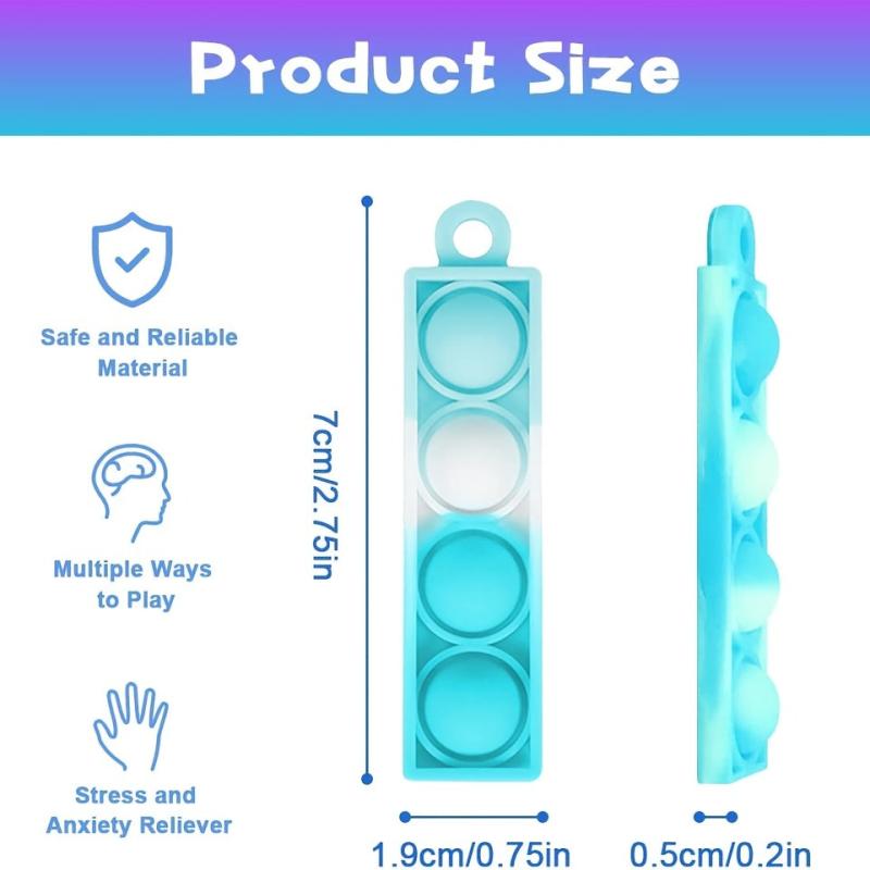30pcs Mini Pop Keychain Fidget Toys Bulk Stress Relief Hand Toys For Kids