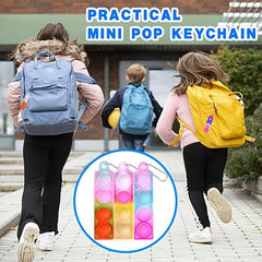 30pcs Mini Pop Keychain Fidget Toys Bulk Stress Relief Hand Toys For Kids