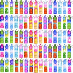30pcs Mini Pop Keychain Fidget Toys Bulk Stress Relief Hand Toys For Kids