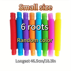 12pcs Induction Tube Toy Colorful Bubble Decompression Large 61 Small 35 05cm